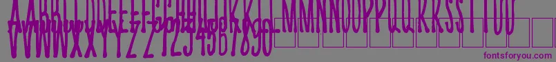 Kriips Font – Purple Fonts on Gray Background