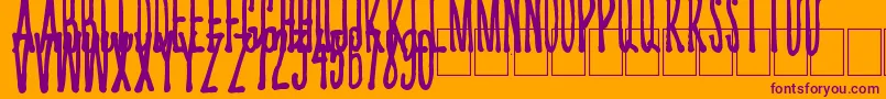 Kriips Font – Purple Fonts on Orange Background