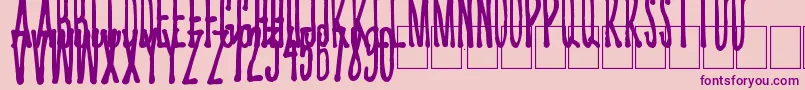 Kriips Font – Purple Fonts on Pink Background