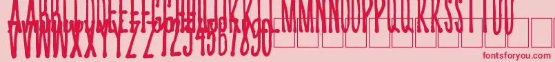 Kriips Font – Red Fonts on Pink Background