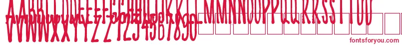 Kriips Font – Red Fonts on White Background