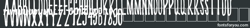 フォントKriips – 黒い背景に白い文字