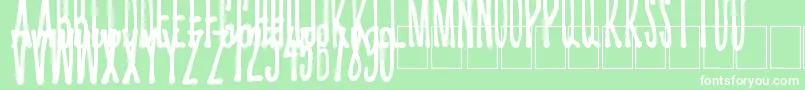 Kriips-Schriftart – Weiße Schriften auf grünem Hintergrund