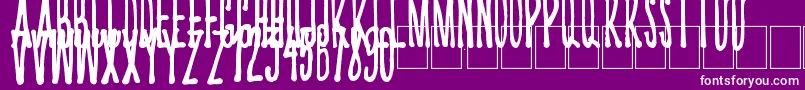 Kriips Font – White Fonts on Purple Background