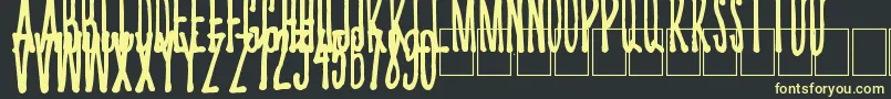 Kriips Font – Yellow Fonts on Black Background
