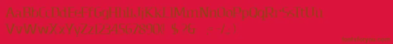 Dolomites Font – Brown Fonts on Red Background