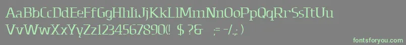 Dolomites Font – Green Fonts on Gray Background