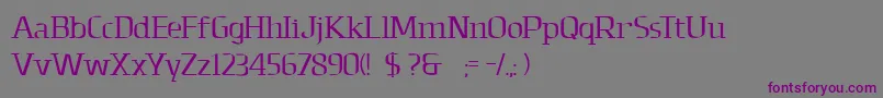Dolomites Font – Purple Fonts on Gray Background