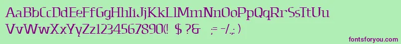 Dolomites Font – Purple Fonts on Green Background