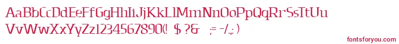 Dolomites Font – Red Fonts on White Background