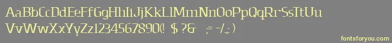 Więcej informacji o czcionce Dolomites Czcionka Dolomites – żółte czcionki na szarym tle