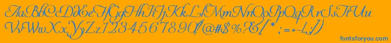 Youreinvitedheavy Font – Blue Fonts on Orange Background