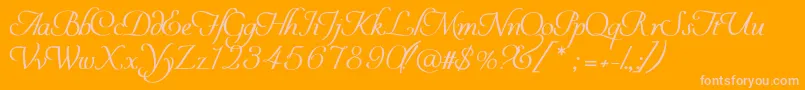 Youreinvitedheavy Font – Pink Fonts on Orange Background