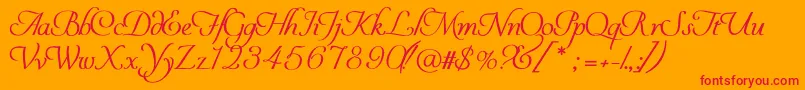 Youreinvitedheavy Font – Red Fonts on Orange Background