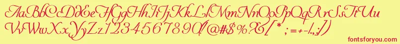 Youreinvitedheavy Font – Red Fonts on Yellow Background