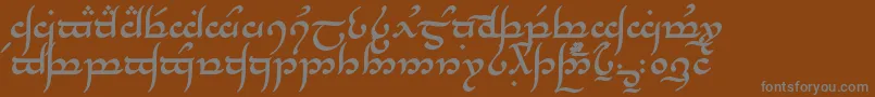 フォントTnganb – 茶色の背景に灰色の文字