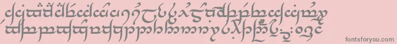 フォントTnganb – ピンクの背景に灰色の文字