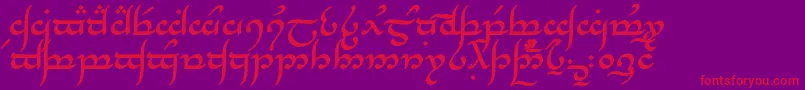 Tnganb Font – Red Fonts on Purple Background