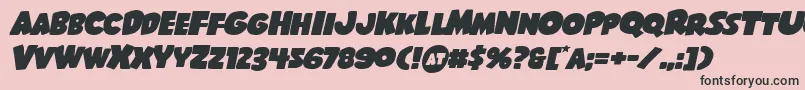 Shablagooexpandital Font – Black Fonts on Pink Background