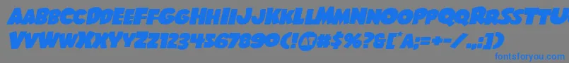 Shablagooexpandital Font – Blue Fonts on Gray Background