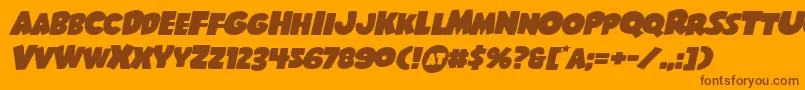 Shablagooexpandital Font – Brown Fonts on Orange Background