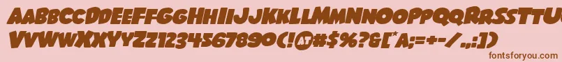 Shablagooexpandital Font – Brown Fonts on Pink Background