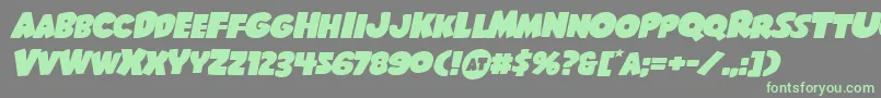 Shablagooexpandital Font – Green Fonts on Gray Background