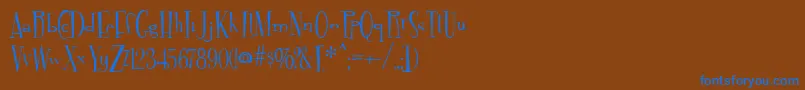 Шрифт Fontdinerdotcom – синие шрифты на коричневом фоне