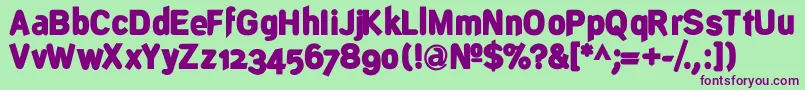 DeconstructBlack Font – Purple Fonts on Green Background