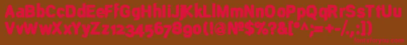 DeconstructBlack-Schriftart – Rote Schriften auf braunem Hintergrund