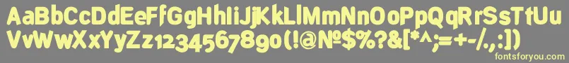 DeconstructBlack Font – Yellow Fonts on Gray Background