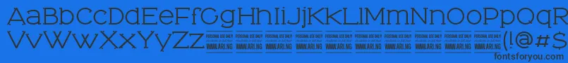 TominoPersonalUseOnly Font – Black Fonts on Blue Background