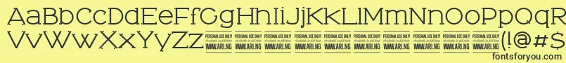 TominoPersonalUseOnly Font – Black Fonts on Yellow Background