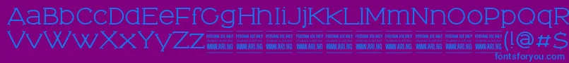 TominoPersonalUseOnly Font – Blue Fonts on Purple Background