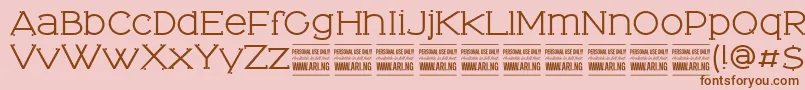 TominoPersonalUseOnly Font – Brown Fonts on Pink Background