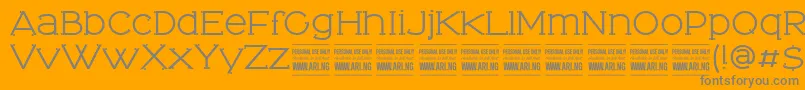 TominoPersonalUseOnly Font – Gray Fonts on Orange Background