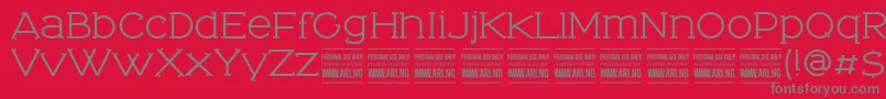 TominoPersonalUseOnly Font – Gray Fonts on Red Background