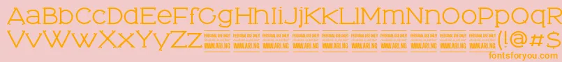 TominoPersonalUseOnly Font – Orange Fonts on Pink Background