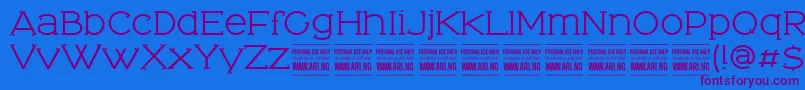 TominoPersonalUseOnly Font – Purple Fonts on Blue Background