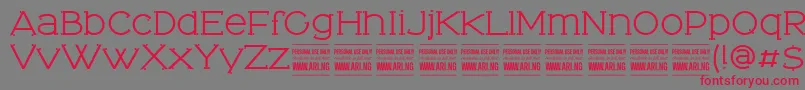 TominoPersonalUseOnly Font – Red Fonts on Gray Background