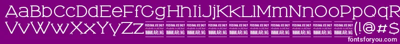 TominoPersonalUseOnly Font – White Fonts on Purple Background
