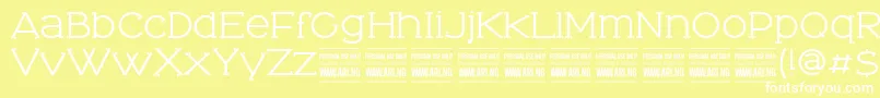 TominoPersonalUseOnly Font – White Fonts on Yellow Background