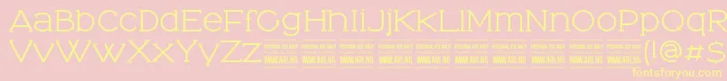 TominoPersonalUseOnly Font – Yellow Fonts on Pink Background