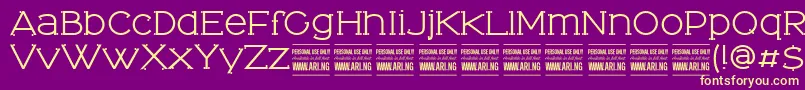 TominoPersonalUseOnly Font – Yellow Fonts on Purple Background