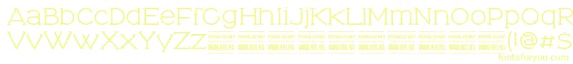 TominoPersonalUseOnly-fontti – keltaiset fontit