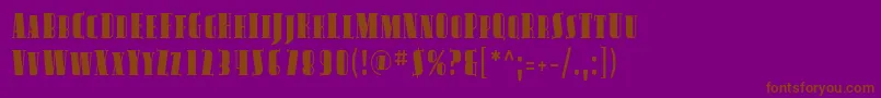 Avond13 Font – Brown Fonts on Purple Background