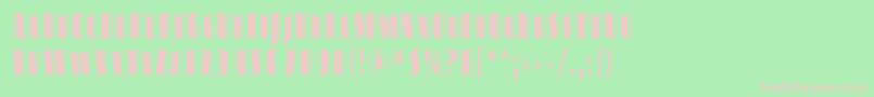 Avond13 Font – Pink Fonts on Green Background