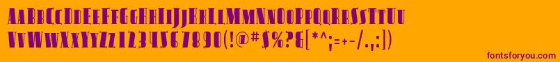 Avond13 Font – Purple Fonts on Orange Background