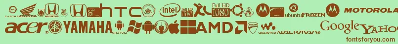 LogozLibrariez Font – Brown Fonts on Green Background