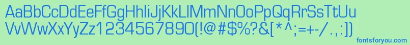 EurasiaNormal Font – Blue Fonts on Green Background